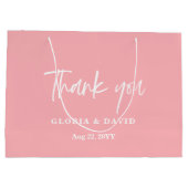 赤面ピンクサンキュー結婚ズ ラージペーパーバッグ (裏面)