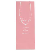 赤面ピンクサンキュー結婚ズ ワインギフトバッグ (裏面)