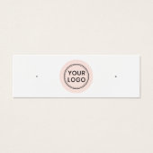 赤面ピンクサークルロゴスタッドイヤリングディスプレイカード (正面)