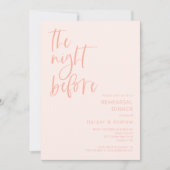 赤面ピンクザナイトリハーサルディナー 招待状 (正面)