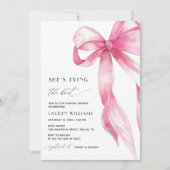 赤面ピンクシェスザノットフォトブライダルシャワー 招待状 (正面)
