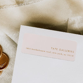 赤面ピンクシックモダンミニマル差出人住所 ラベル