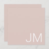 赤面ピンクシックモノグラムのオーバーサイズイニシャル ノートカード (正面/裏面)