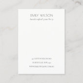 赤面ピンクシャイニーロゴ空白のジュエリー表示 名刺 (裏面)