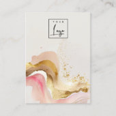 赤面ピンクシャイニーロゴ空白のジュエリー表示 名刺 (正面)