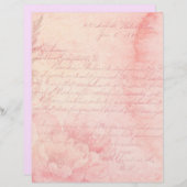 赤面ピンクシャビーシックなスクラップブック紙 (正面/裏面)