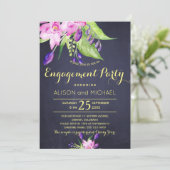 赤面ピンクシャルボード婚約i do bbqパーティー 招待状 (スタンド正面)