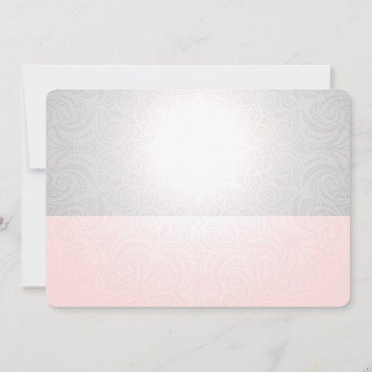 赤面ピンクショッピングスプライクレジットスウィート16パーティー 招待状 (裏面)