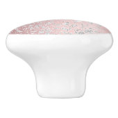 赤面ピンクシルバーグリッターの輝ガーリーき セラミックノブ (側面)