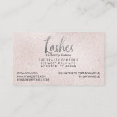 赤面ピンクシルバーグリッターまぶし名刺 名刺 (裏面)