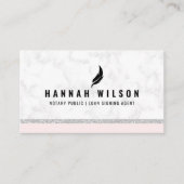 赤面ピンクシルバーグリッターマーブルモバイル公証人 名刺 (正面)