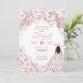 赤面ピンクシルバーバラブロッサムチャロキンセアニェラ 招待状 (スタンド正面)