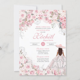 赤面ピンクシルバーバラブロッサムチャロキンセアニェラ 招待状