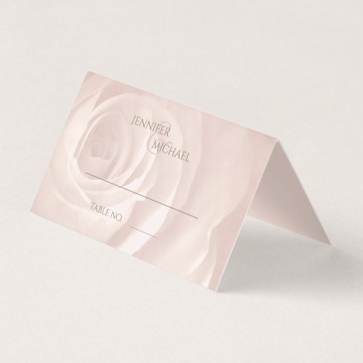 赤面ピンクシンプルローズエレガントなウェディングゲストテーブル (裏面)