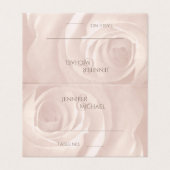 赤面ピンクシンプルローズエレガントなウェディングゲストテーブル (外部フラット)