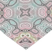 赤面ピンクシーフオムブルーグリーンブラックトライバルアート ショートテーブルランナー (コーナー)