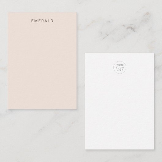 赤面ピンクジェムストーンディスプレイカード 名刺 (正面/裏面)