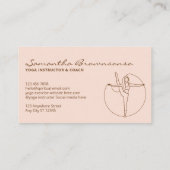 赤面ピンクジムヨガピラツメディテーションインストラクター 名刺 (裏面)