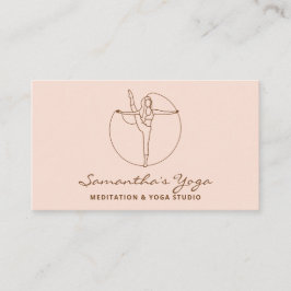 赤面ピンクジムヨガピラツメディテーションインストラクター 名刺