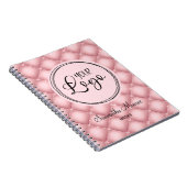 赤面ピンクジュエリドトゥフツビジネスロゴミーティング ノートブック (右側)