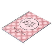 赤面ピンクジュエリドトゥフツビジネスロゴミーティング ノートブック (左側)