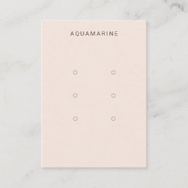 赤面ピンクジュエリー表示カード 名刺