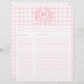 赤面ピンクジンガムフローラクレストモノグラムレシピ (正面/裏面)