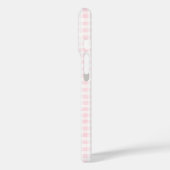 赤面ピンクジンガムフローラクレストモノグラム Case-Mate iPhoneケース (裏面 / 左)