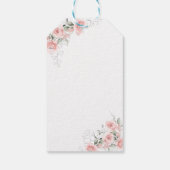 赤面ピンクジンジャージャーブベビーシャワーありがとう ギフトタグ (裏面)