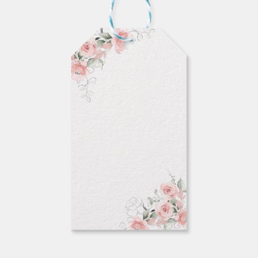 赤面ピンクジンジャージャーブベビーシャワーありがとう ギフトタグ (裏面)