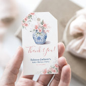 赤面ピンクジンジャージャーブベビーシャワーありがとう ギフトタグ