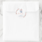 赤面ピンクジンジャージャーブベビーシャワーありがとう ラウンドシール (バッグ)