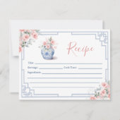 赤面ピンクジンジャージャールチノワセリーレシピカード 招待状 (正面)