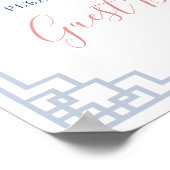 赤面ピンクジンジャージャールベビーゲストブック ポスター (角)