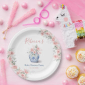 赤面ピンクジンジャージャールChinoiserieベビーシャワー ペーパープレート (パーティー)