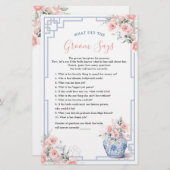 赤面ピンクジンジャージャールChinoiserie何と新郎言う (正面/裏面)