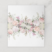 赤面ピンクスウィートアートバラグリーンプレイスカード プレイスカード (外部開封)