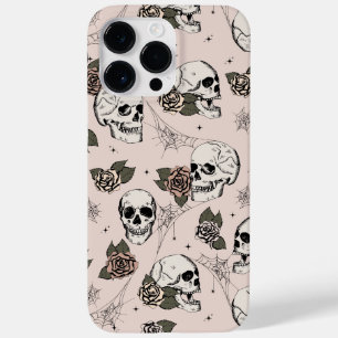赤面ピンクスカルとバラ Case-Mate iPhone 14 PRO MAXケース
