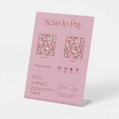 赤面ピンクスキャンの支払い 台座サイン (正面)