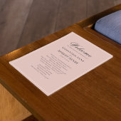 赤面ピンクスクリプトカスタムウェディングプログラム