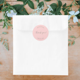 赤面ピンクスタイル結婚化の感謝 ラウンドシール