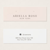 赤面ピンクスタッドイヤリングジュエリー表示カード (正面&裏面)