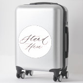 赤面ピンクスタンドここ6足大型フロアマーカー シール (スーツケース)