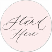 赤面ピンクスタンドここ6足大型フロアマーカー シール (正面)