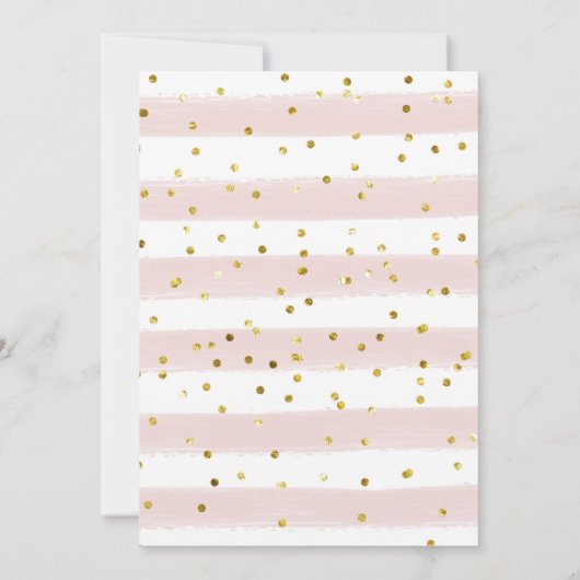 赤面ピンクスターとムーンベイビーシャワー 招待状 (裏面)