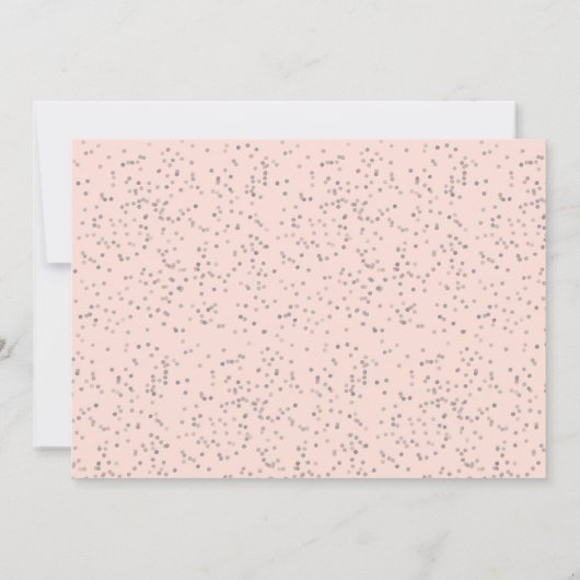 赤面ピンクスターダスト最初の聖体拝領写真 招待状 (裏面)