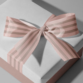 赤面ピンクストライプベージュ色FFCEC7およびD6AEA3 グログランリボン