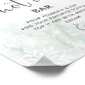 赤面ピンクスノーフレークスホットココアバー ポスター (角)