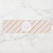 赤面ピンクスノーフレーク冬のウォーターボトルラベル ペットボトルラベル (シングルラベル)