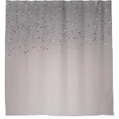 赤面ピンクスパークリルグリッター シャワーカーテン (正面)